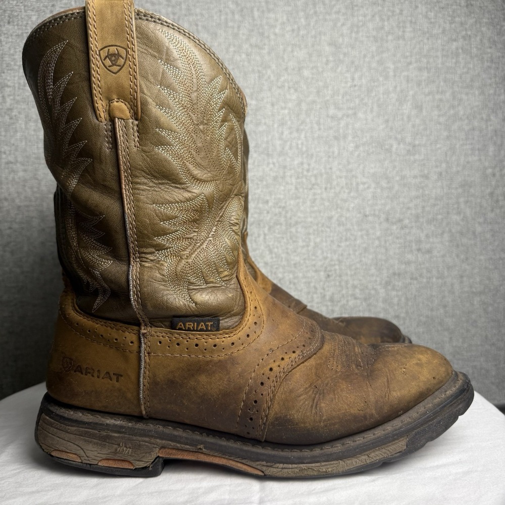ARIAT WORK‎ BOOT SOFT TOE SIERRA SADDLE AGED BARK (37400) 10 EE Hunting Cosplay